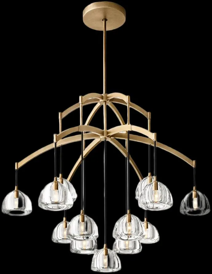 SIRENE CLEAR GLASS ROUND CHANDELIER